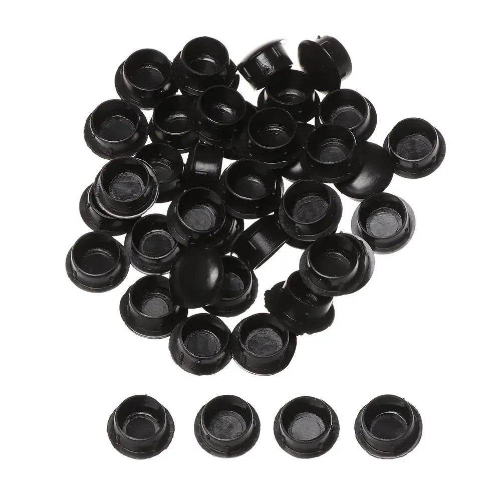 50Pcs Practical Exterior Hole Ornament Hardware Screw Decor Furniture Hole Covers Protective Cap Dust Plug Stopper Oasis Select 14mm-black