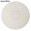 Multifunctional Rubber Sink Mat Non-Slip Durable Sink Strainer Drain Mats Protector Tableware Home & Kitchen Accessories Oasis Select White-Round