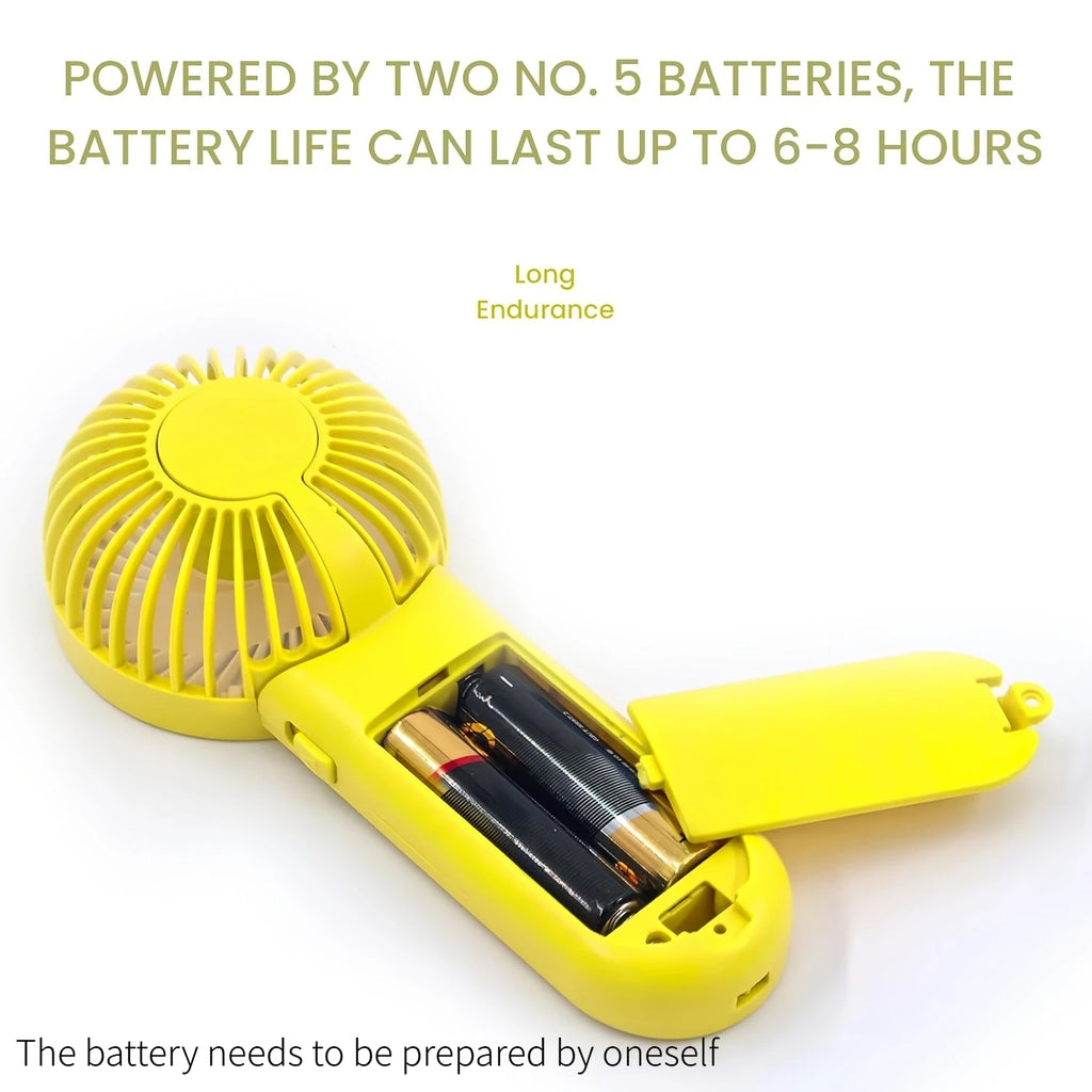 Portable Handheld Mini Fan, Powered By AA Batteries, Adjustable Single Speed, Ideal for Outdoor Use Mini Fan Oasis Select