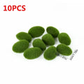 10Pcs Simulation Moss Stone Artificial Moss Rocks Ball Fake Green Plant for Home Garden Flower Pot Decoration Creative Crafts Oasis Select 5x3cm