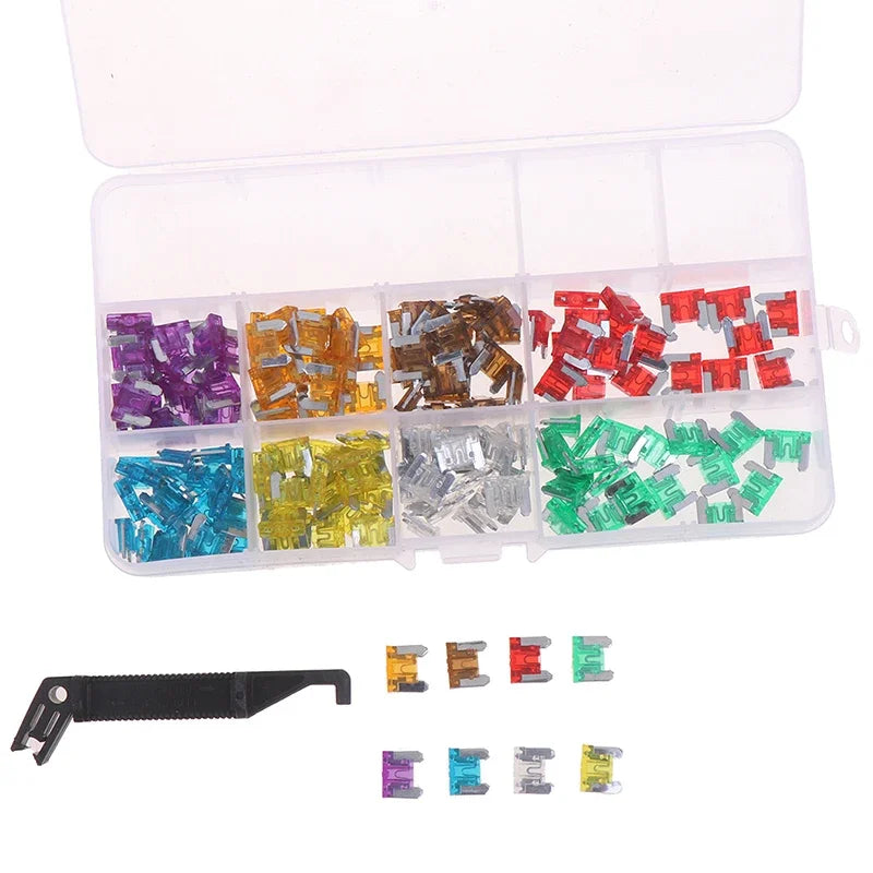 100x Micro Auto Car Low Profile Mini Blade Fuse Kit 3A5A7.5A10A15A 20A25A30A Oasis Select