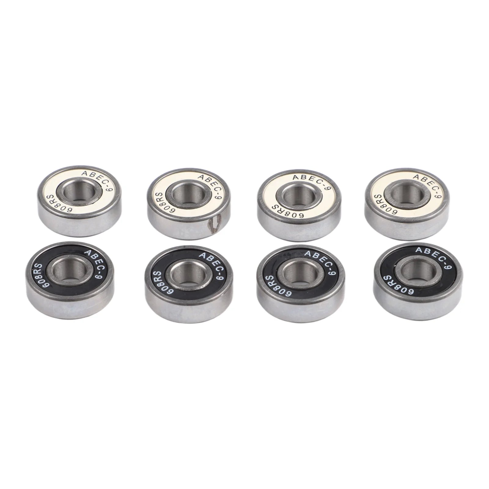 8pcs 608RS ABEC-9 Precision Skateboard Bearings Quiet Glide High Carbon Steel For Longboard Drift Board Roller Skates Upgrade Oasis Select