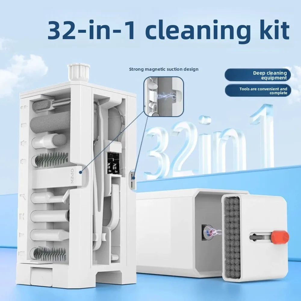 32 in 1 Electronic Cleaning Set Screen Cleaning Multipurpose Keyboard Cleaner Kit Convenient Portable Oasis Select
