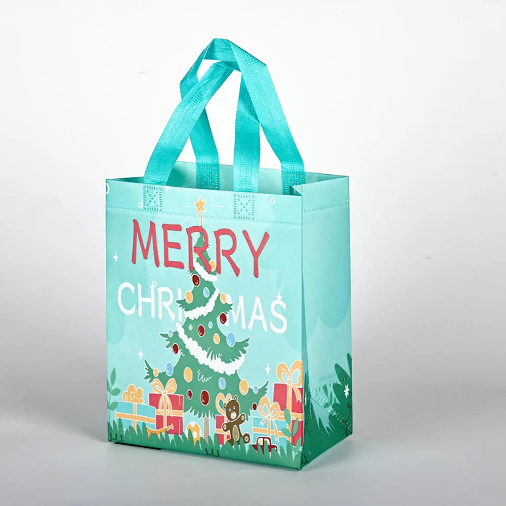 Christmas Non-Woven Gift Bags | Santa & Snowman Tote