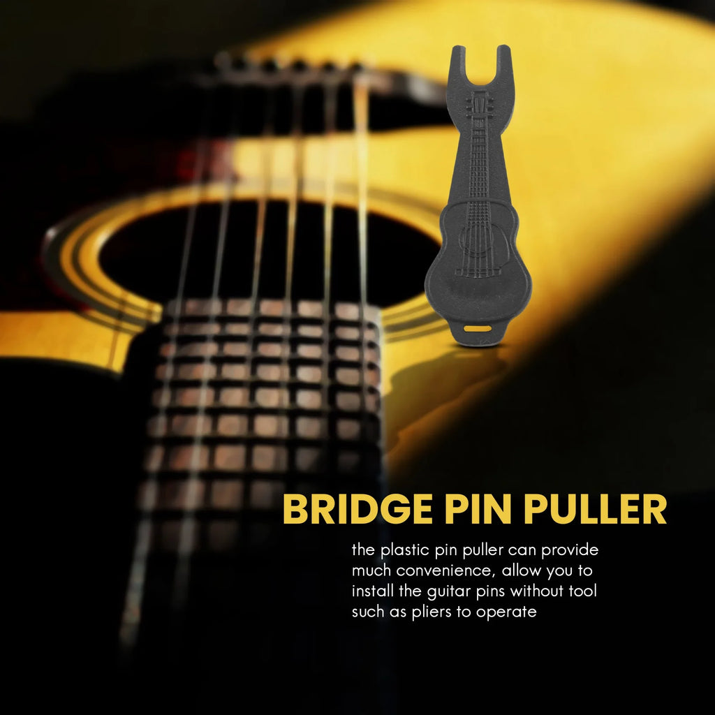 36 Pieces Acoustic Guitar Bridge Pins Pegs in White and Black with 1 Piece Bridge Pin Puller Remover in Guitar Oasis Select