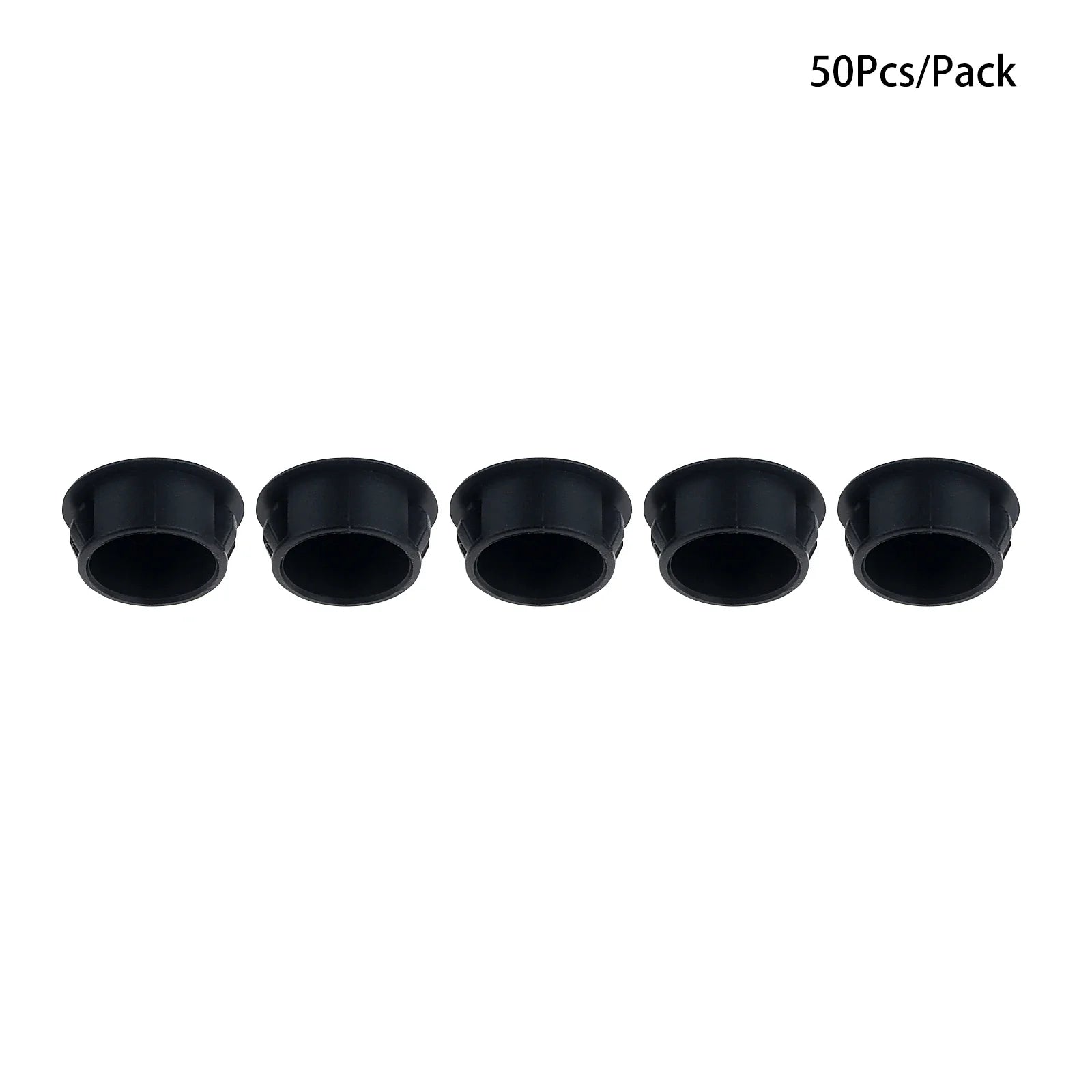 50Pcs Plastic Blanking End Caps Hole Plugs 5mm–32mm Black/White