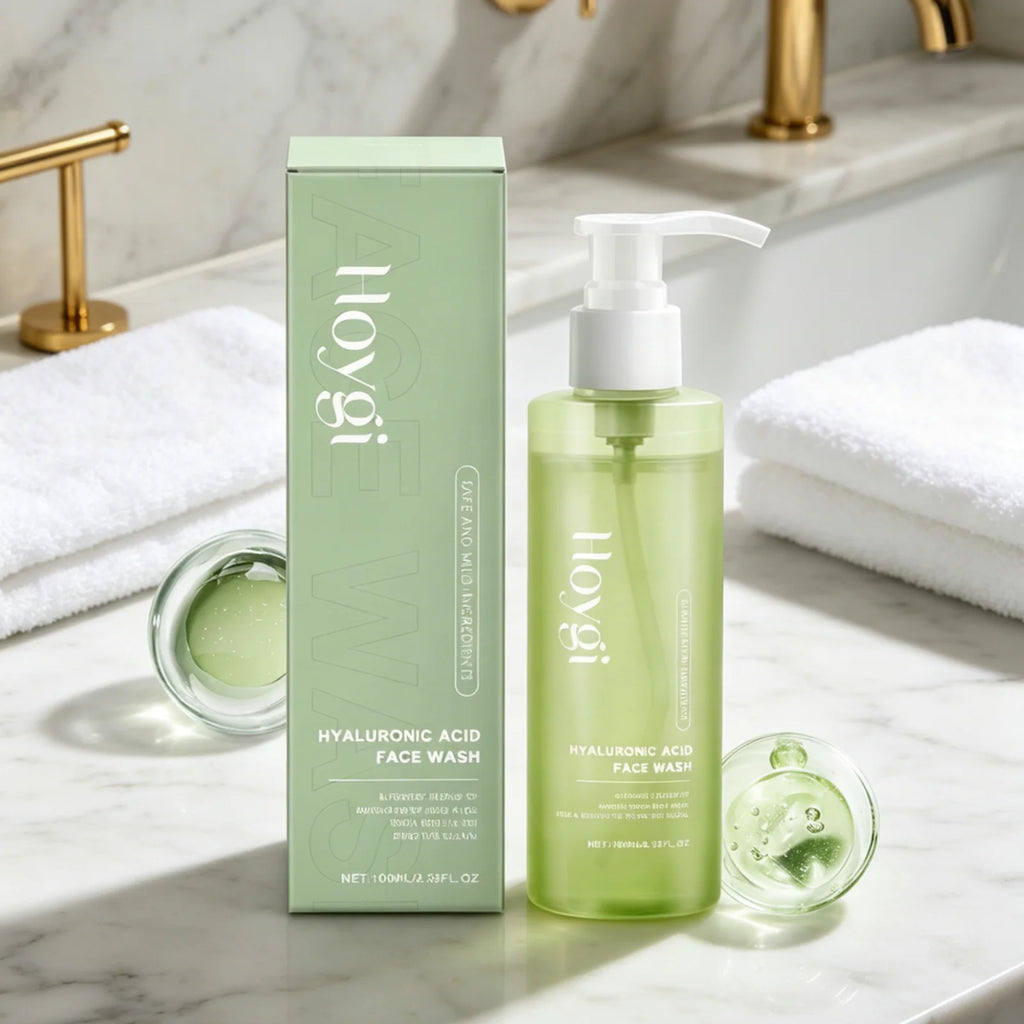 Hoygi Hyaluronic Acid Face Wash Powerful Cleaning Gentle Exfoliation Improve Skin Radiance Moisturizing Refreshing Cleansing Gel Oasis Select