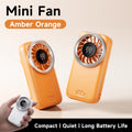 Mini Handheld Turbo Fan 100 Speed Portable USB Rechargeable with LED Digital Display 80000RPM Pocket Fan for Outdoor Travel Oasis Select Orange