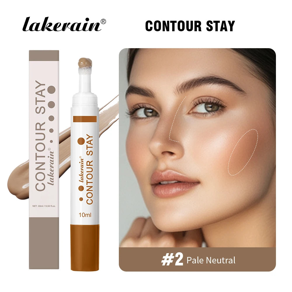 6-colors Moisturizing Liquid Contour Stay Cream Bronzer Waterproof Lightweight 3D Concealer Nourishing Face Contour Makeup Oasis Select 2 Pale Neutral