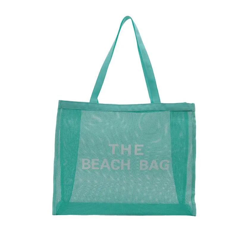Mesh Tote Bag for Women Reusable Large Shoulder Shopping Bag Durable for Poolside Fitness Travel Oasis Select A7