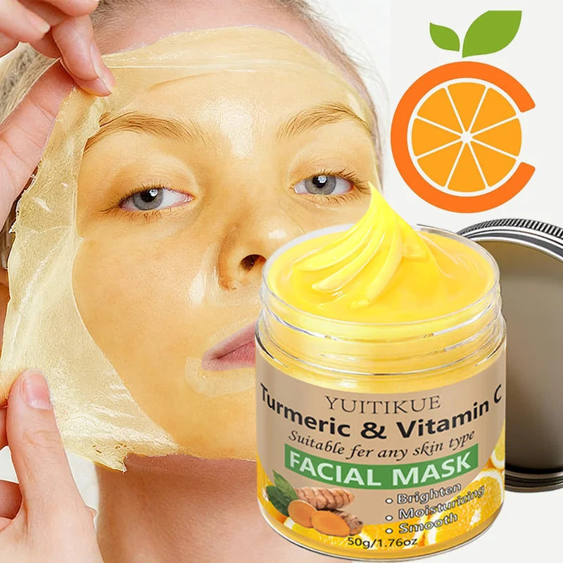 YUITIKUE Turmeric & Vitamin C Face Mask – Brighten & Glow