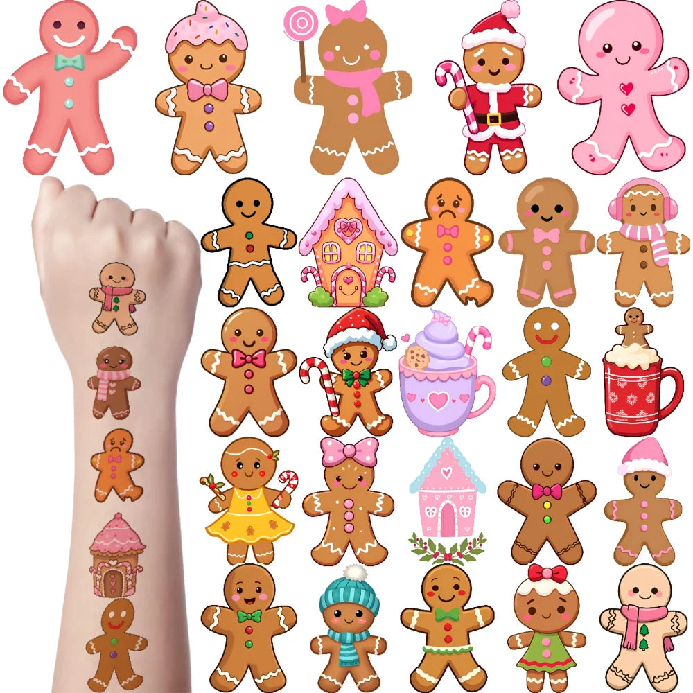 54pcs Waterproof Temporary Tattoo Stickers – Christmas & Holiday