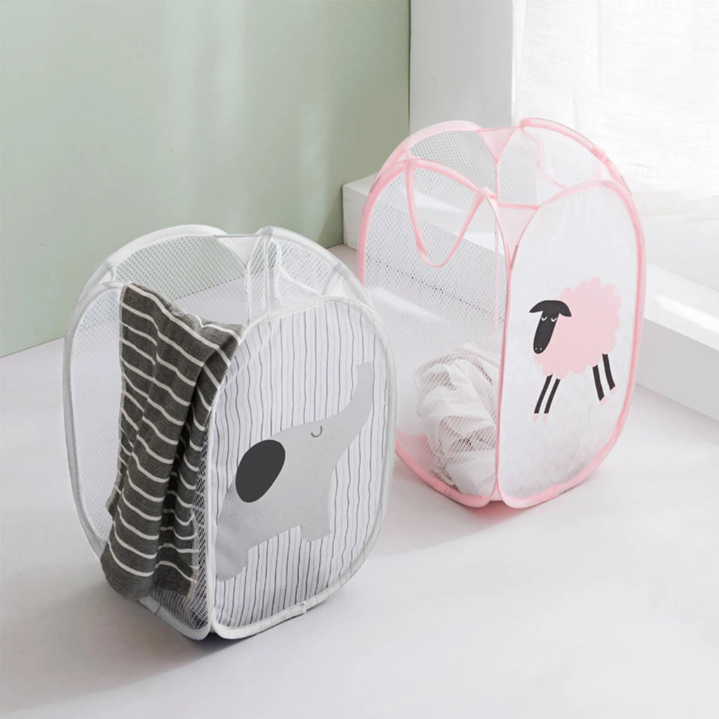 Cartoon Foldable Mesh Dirty Clothes Basket Oasis Select