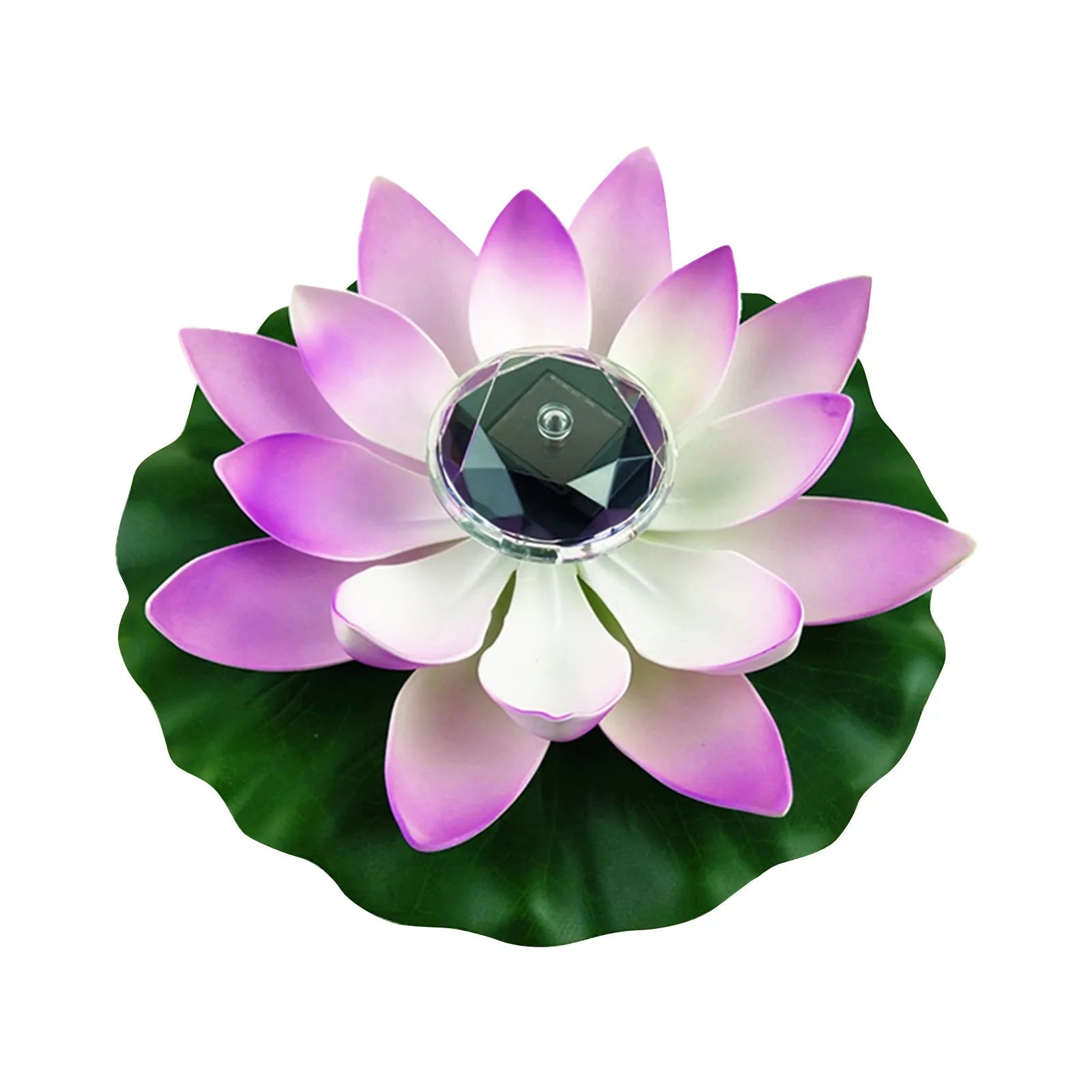 1pc Solar Floating Lotus Shape Water Surface Decor Fountain Decor Bird Bath Lotus Waterscape For Fish Tank Pool Pond Outdoor Gar Oasis Select Purple