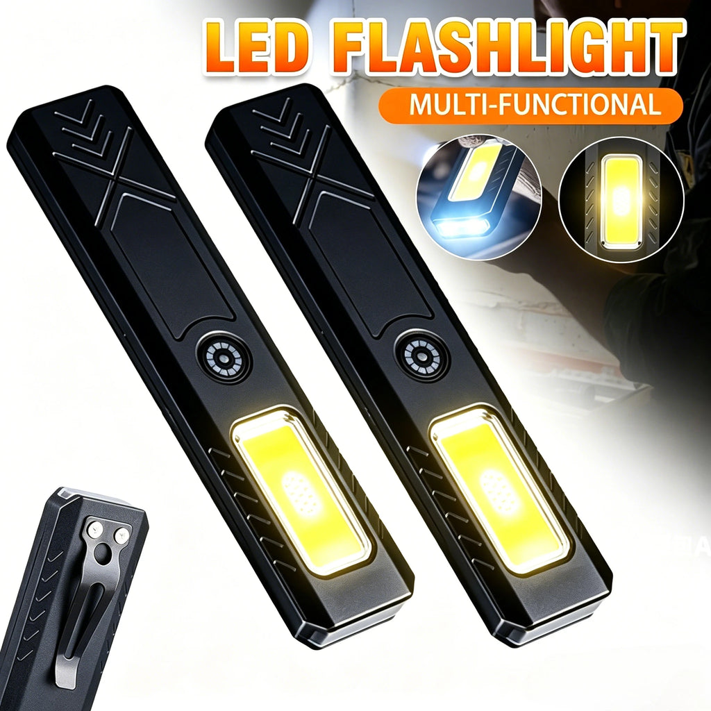 Mini COB LED Flashlight 600LM Rechargeable USB-C | Pen Clip