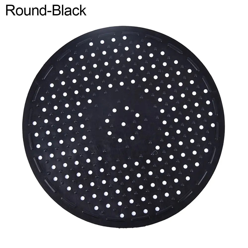 Multifunctional Rubber Sink Mat Non-Slip Durable Sink Strainer Drain Mats Protector Tableware Home & Kitchen Accessories Oasis Select Black-Round