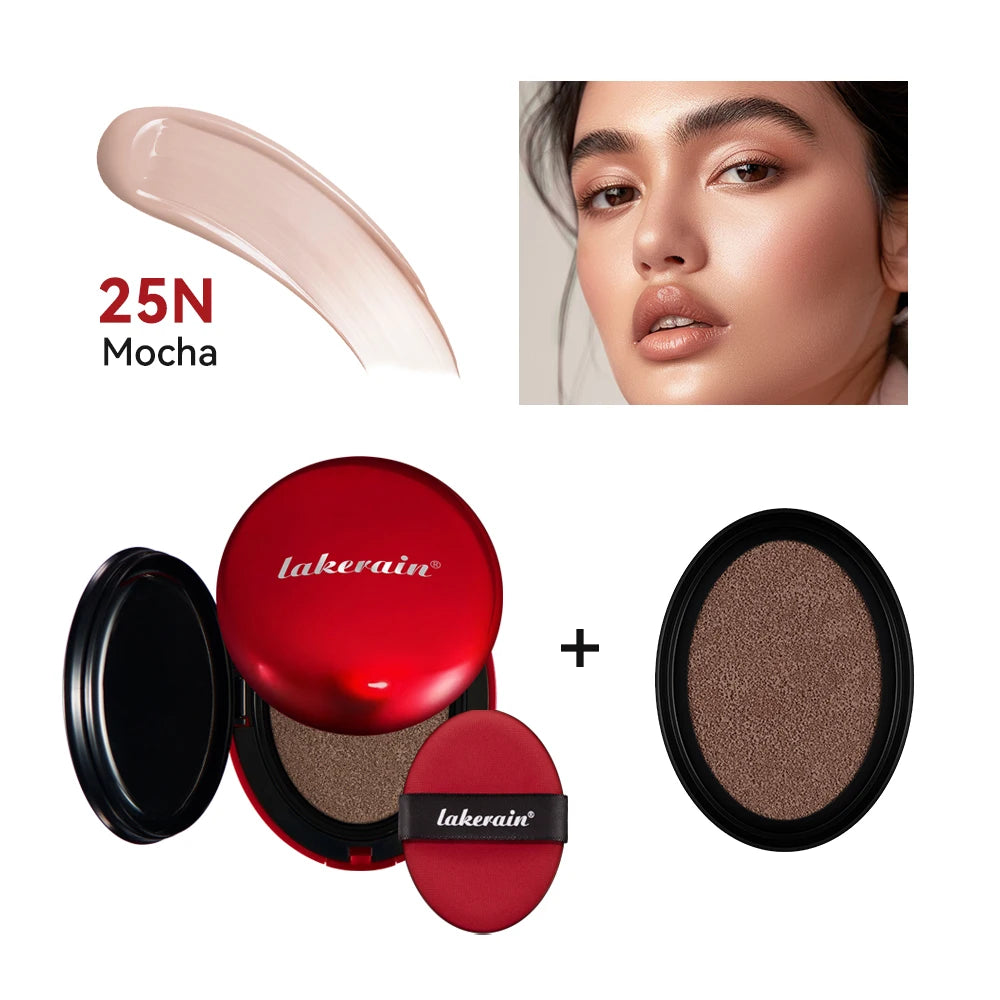 CC Cream Foundation Cushion With Cushion Refill Foundation Compact Concealer Full Coverage Water Proof Makeup Base Cosmetics Ton Oasis Select 25N