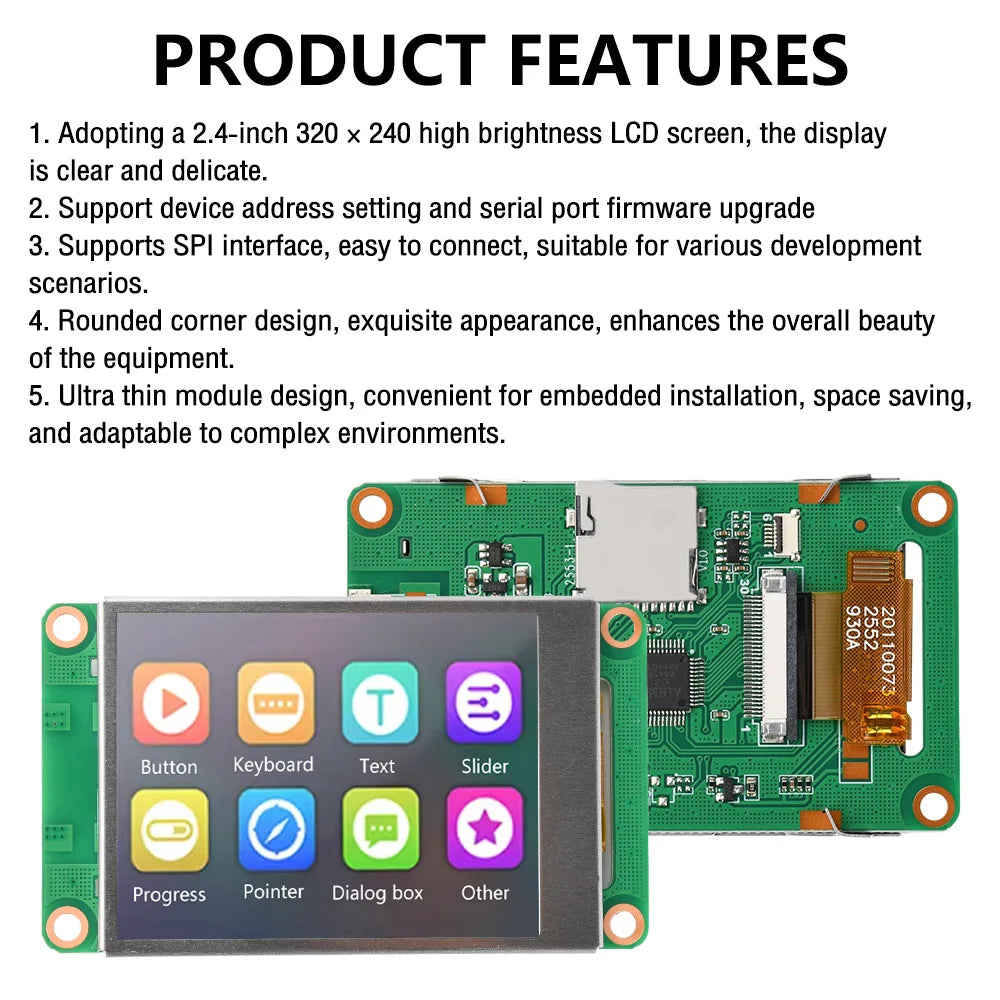 2.4-Inch 320×240 LCD Screen High Brightness Display SPI Interface Ultra Thin Module For Embedded Installation Oasis Select
