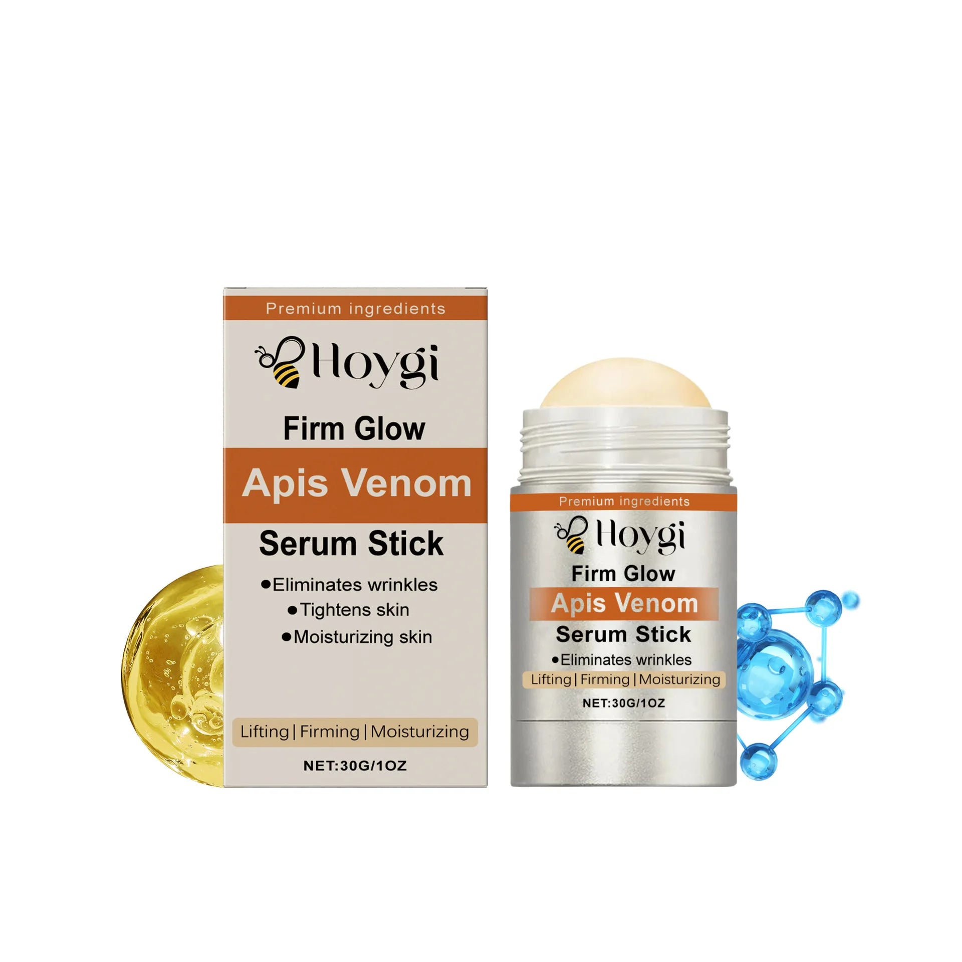 Hoygi Bee Venom Facial Serum Stick – Anti-Aging & Firming 30g Facial Serum Stick Oasis Select 30g