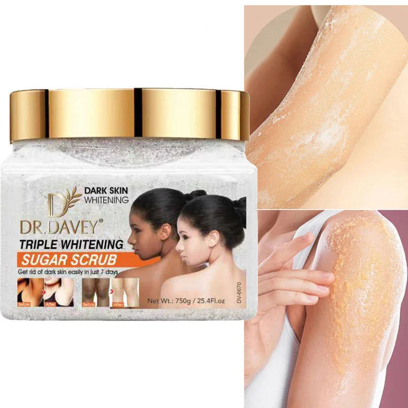 DR.DAVEY Triple Whitening Sugar Scrub – Family Body Scrub