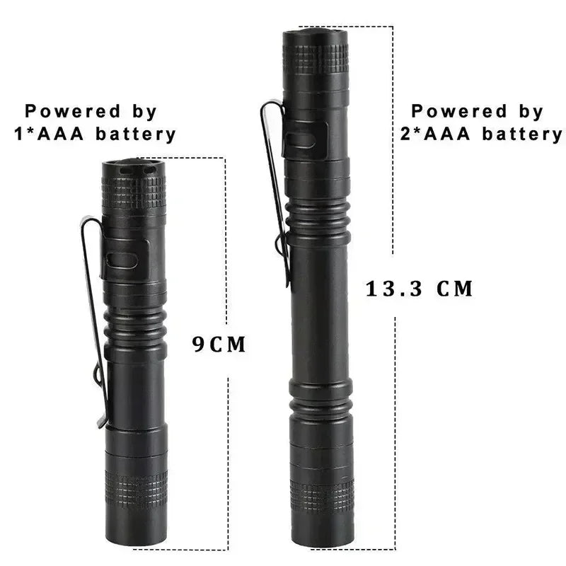 Portable Mini LED Pen Flashlight With Pen Clip Handheld Ultra Pocket Torch Use AAA Battery For Outdoor Camping Emergency Lamp Oasis Select