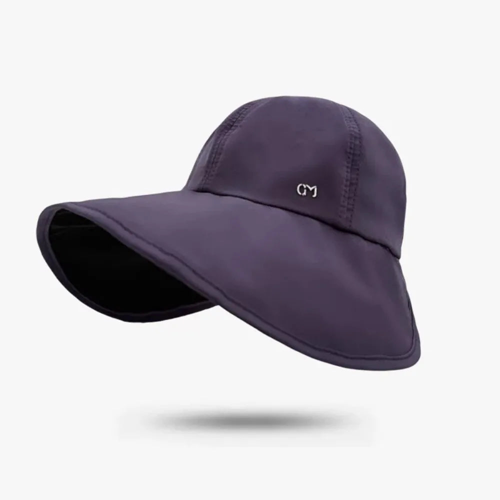 Fashion Wide Brim Women's Sun Hat Quick-drying Foldable Fisherman's Hat UV Protection Waterproof Cycling Cap Summer Outdoor Oasis Select Purple