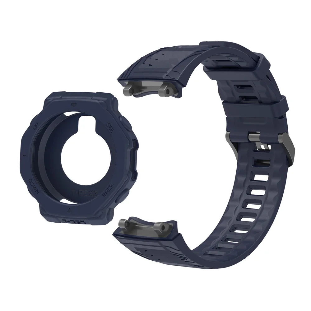 Silicone Watch Band & Case for Huami Amazfit T-Rex 3 Smartwatch Band & Case Oasis Select
