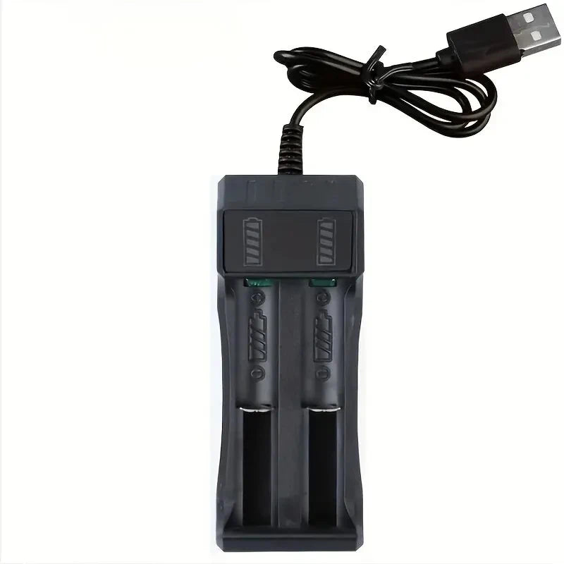 Universal 2 Slots Charger USB Smart Battery Charger for 16340 14500 18650 26650 3.7V Lithium Li-ion Battery Charge Accessories Oasis Select 2 Slot