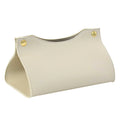 Tissue Box Holder Home Living Room Coffee Table Desktop Simple Napkin Box Kitchen Storage Paper Box PU Leather Organizers Oasis Select Beige