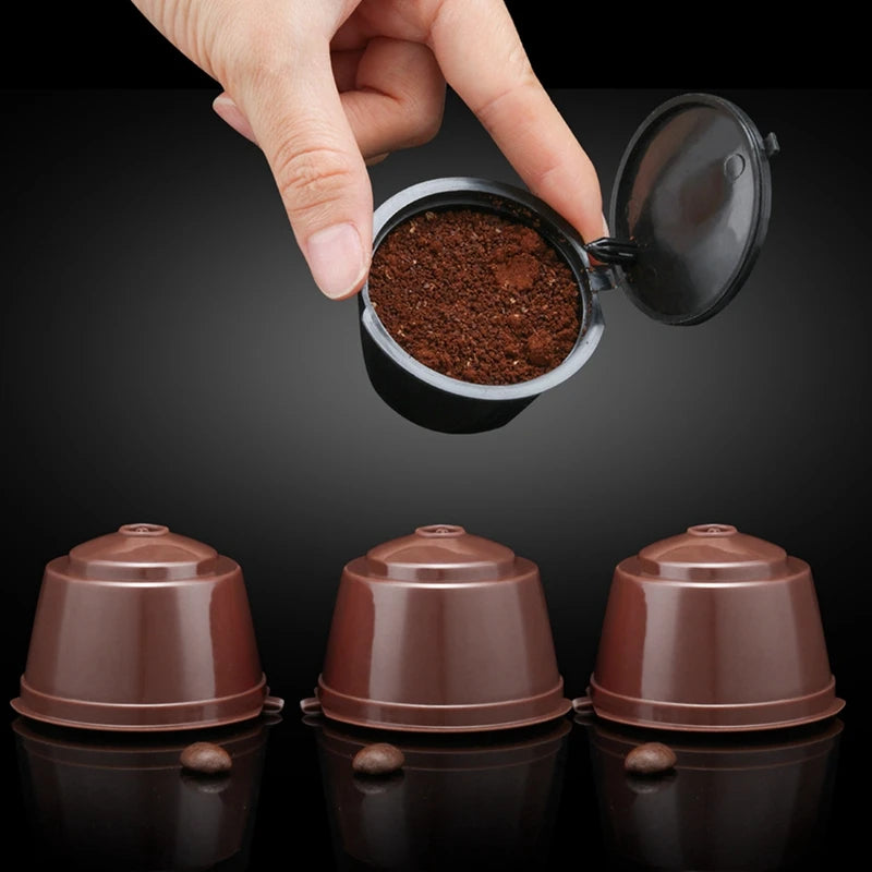WISH 6-Piece Set For Coffee Machine With Refillable Coffee Capsule, Spoon And Cleaning Brush, High Quality Filter. Oasis Select