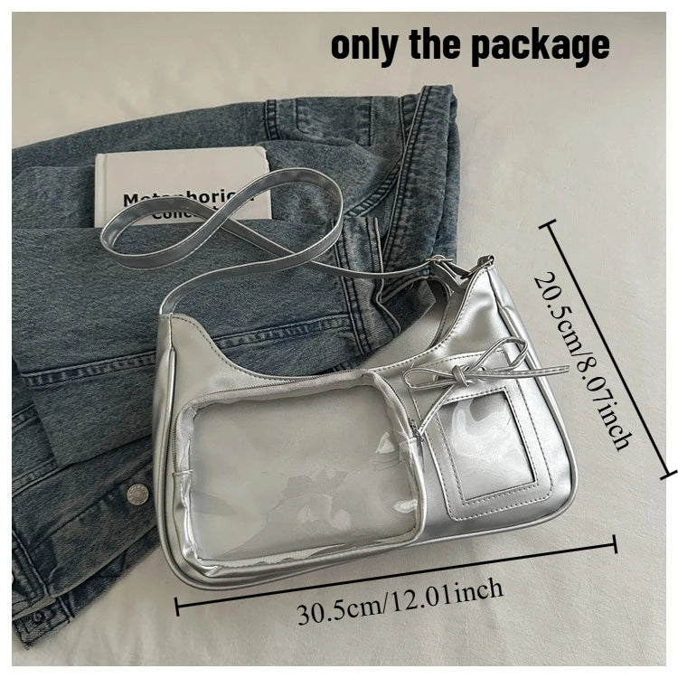 Korean Instagram Cartoon Doll Pain Bag Female High Beauty Design Sense Single Shoulder Cross Shoulder Backpack Oasis Select Silver