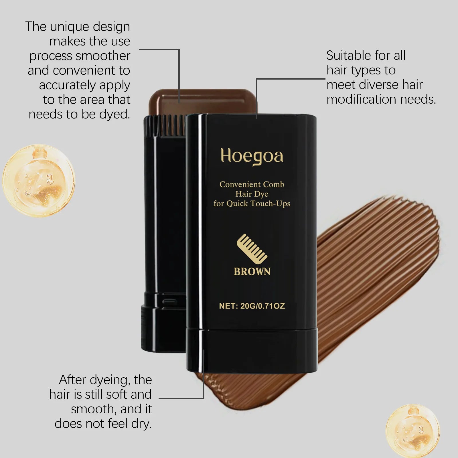 HOEGOA Temporary Hair Color Stick – Gray Root Concealer Temporary Hair Color Oasis Select