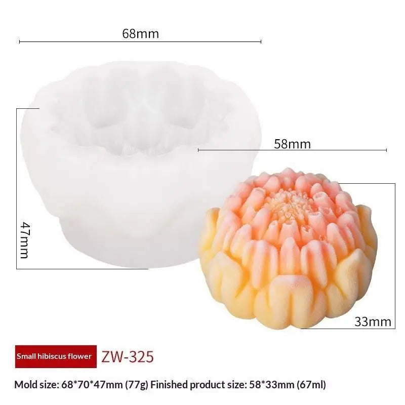 Non-Stick Flower Rice Cake Silicone Mold Flower Shape Mold For Mooncake Mung Bean Cake Dessert DIY Baking Tool Oasis Select B