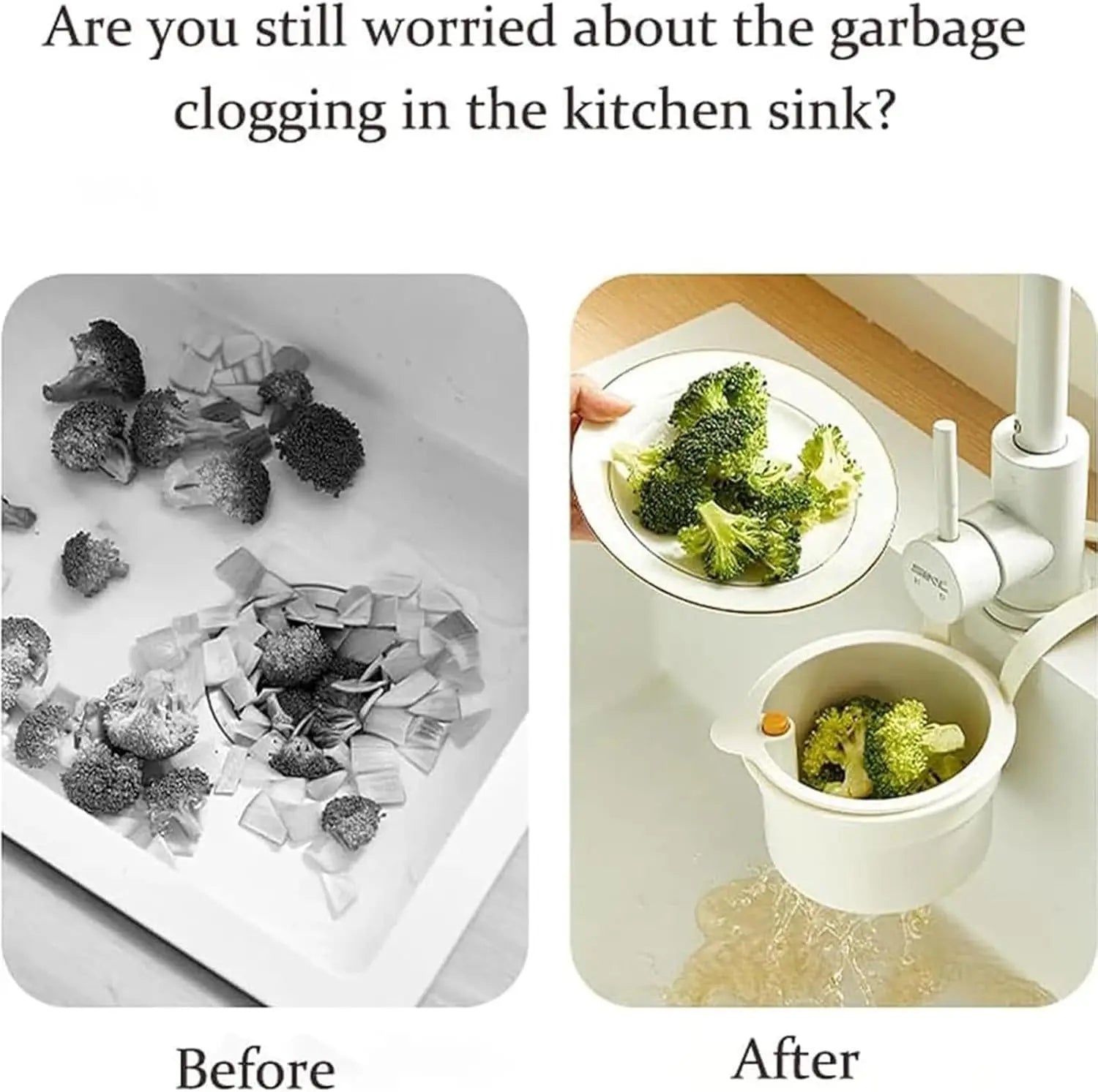 Kitchen Sink Strainer Basket Food Waste Catcher Press Dump Self Cleaning Reusable Drain Organizer Faucet Mount Filter Oasis Select