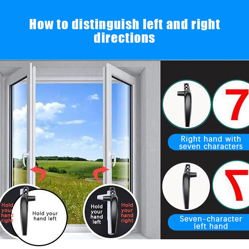 Aluminum Alloy Window Handle – Swing & Push-Out Lock