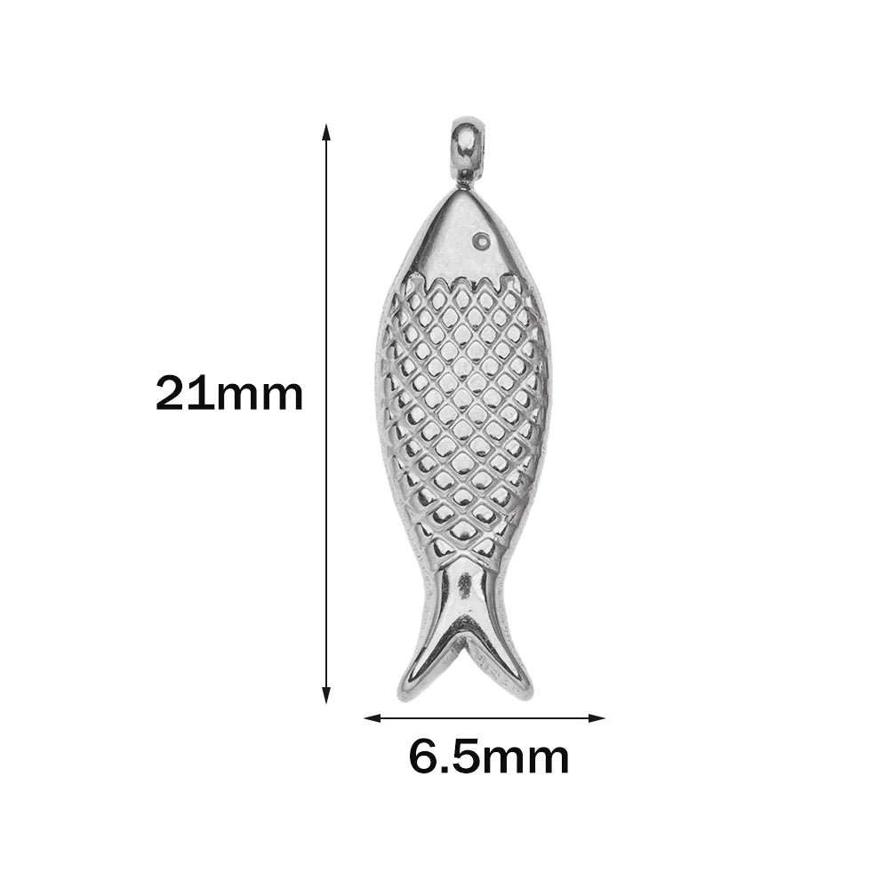 10pcs Stainless Steel Summer Beach Charms Starfish Seashell Conch Pendants for DIY Bracelet Necklace Earrings Jewelry Making Oasis Select Steel 6x21mm 10 Pieces