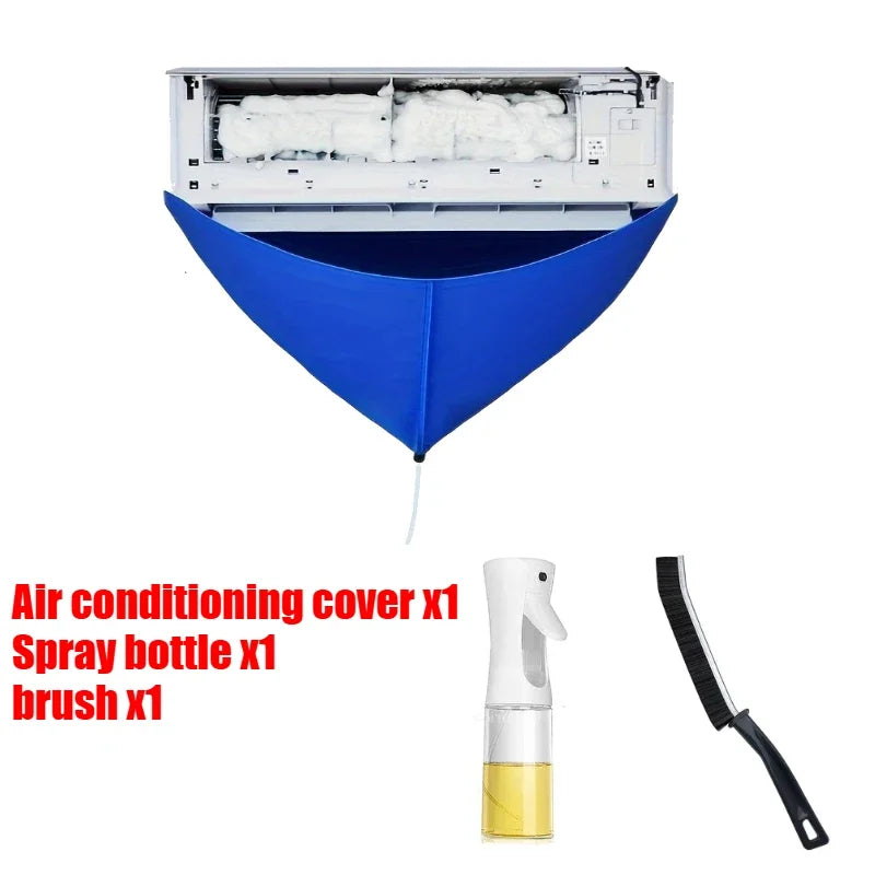 100cm Thickened Cleaner Air Coditioning Cleaning Cover Bag PVC with Water Pipe Home 1-1.5P Split Hanging Air Conditioner Tools Oasis Select 3pcs-all