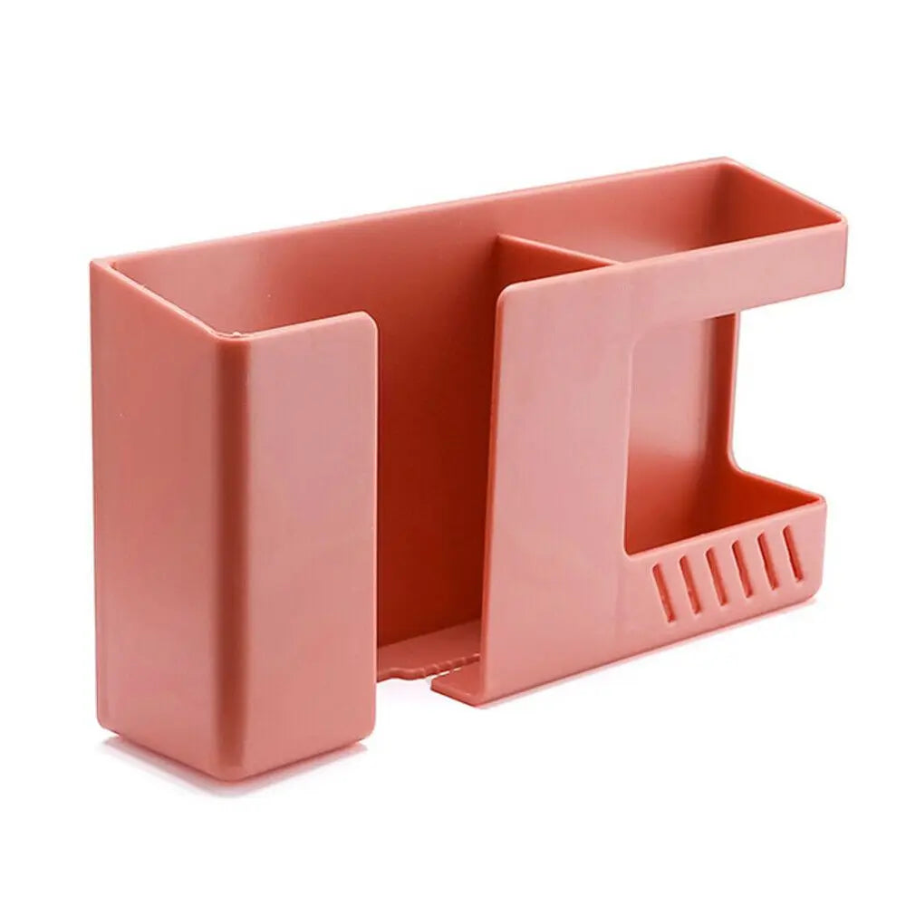 Multi-function Television Convenient Remote Control Organizer Storage Stand Phone Boxes Wall Mounted Box Oasis Select red