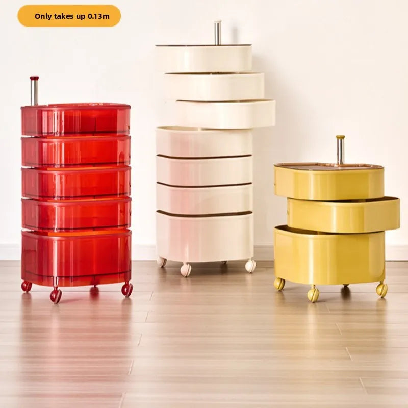 Bedside table 360 rotating mobile bedroom small cabinet Douyin Internet celebrity small storage simple locker Oasis Select