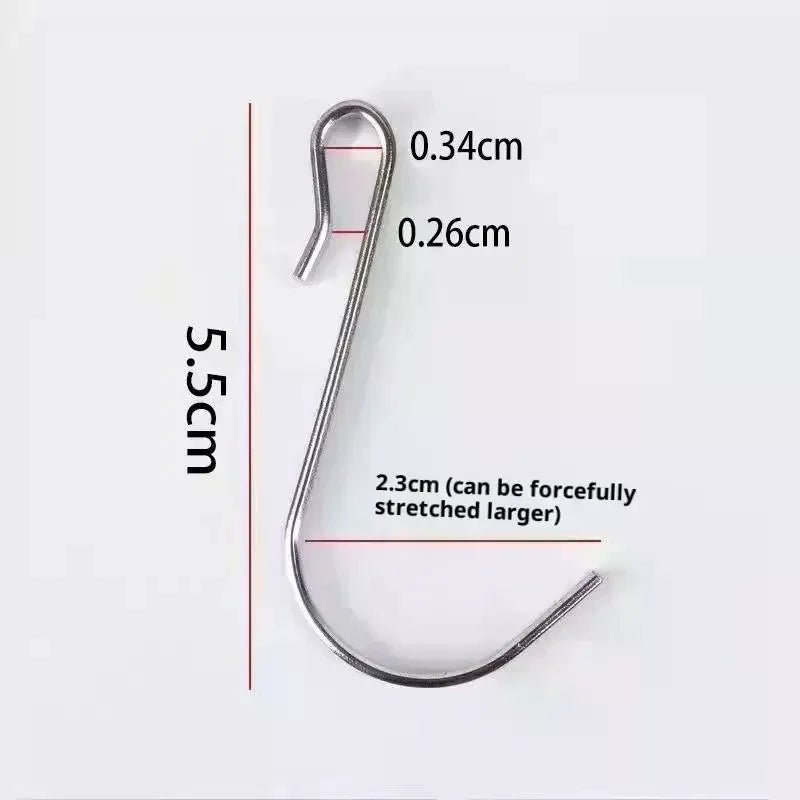 10-Pack Snap-On J-Hook Clips for Wire Shelving & Sink Grates