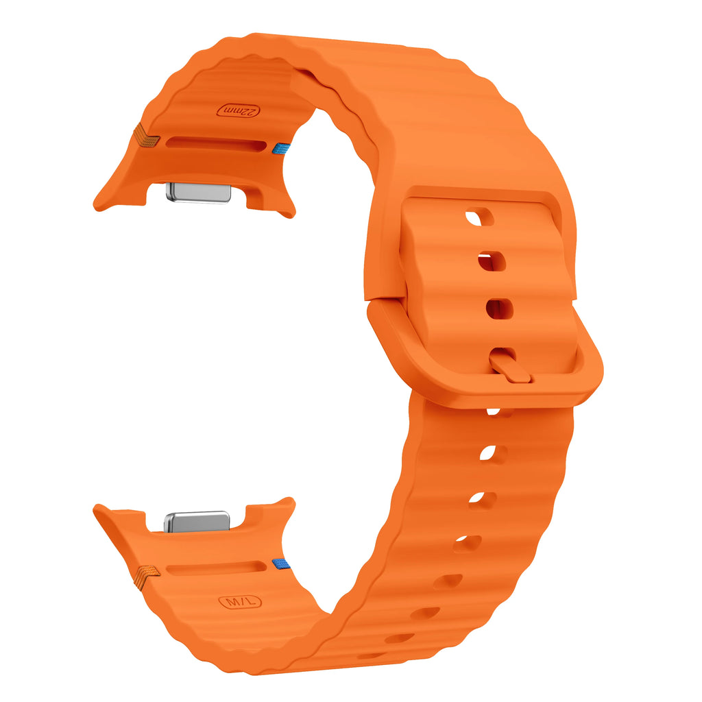Silicone Band for Samsung Galaxy Watch 8 40mm 44mm Classic 46mm Silicone Watch Band Oasis Select orange galaxy 8classic 46mm