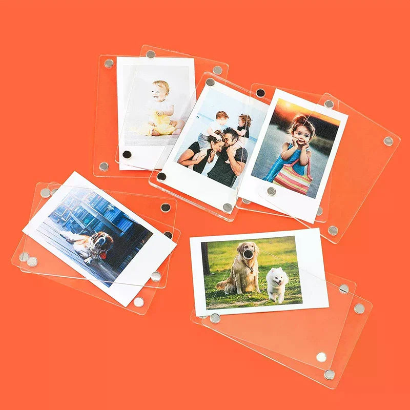 Acrylic Fridge Magnetic Frame Double Sided Refrigerator Magnet Picture Frame Fridge Photo Frame Clear Display Home Decoration Oasis Select