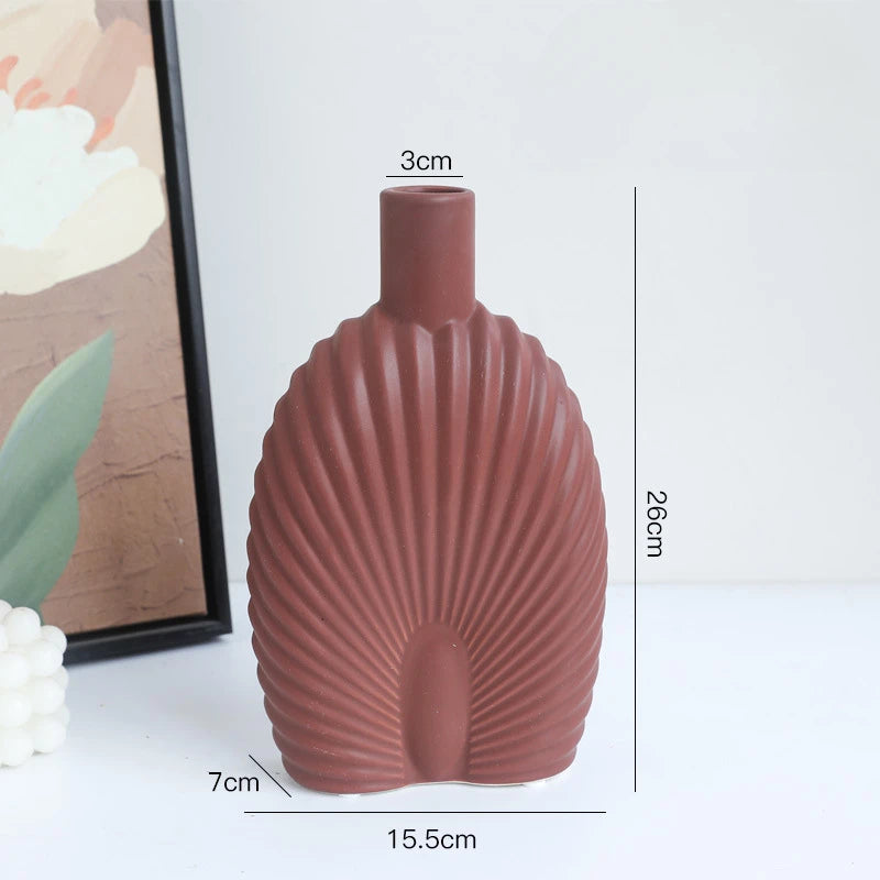 Modern Minimalist Alien Symbols Vase Homestays Hotel Simple Decor Room Decoration Flower Vase Home Decor Oasis Select 2182 red