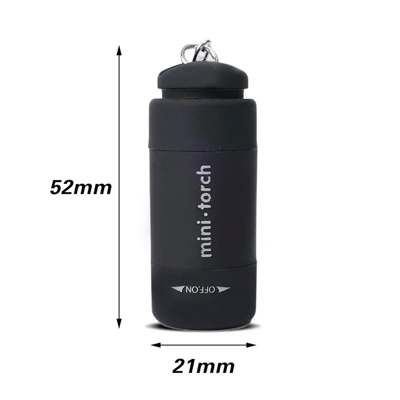 Mini Keychain Flashlight Portable Pocket Torch USB Rechargeable LED Lamp for Outdoor Camping Lantern Waterproof Keychain Light Oasis Select