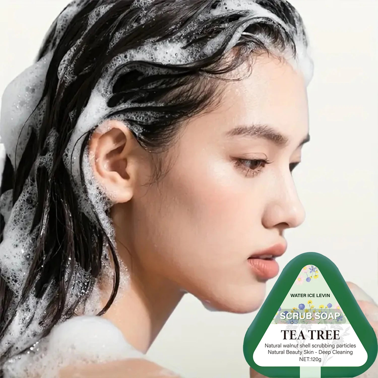 Tea Tree Scrub Soap with Walnut Shell – Deep Cleansing Bar Exfoliating Scrub Soap Oasis Select