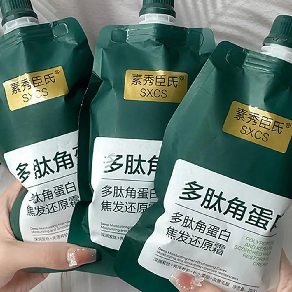 250g Polypeptide Keratin Deep Conditioner Hair Mask Keratin Hair Restoring Cream Dry Damaged Hair Treatment Burnt Hair Restoring Oasis Select