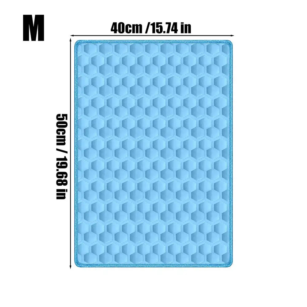 Pet Cooling Mat Summer dog Cold Bed Extra Large For Small Big Dogs Pet Accessories Cat Durable Blanket Sofa Cat Ice Pad Blanket Oasis Select Blue M