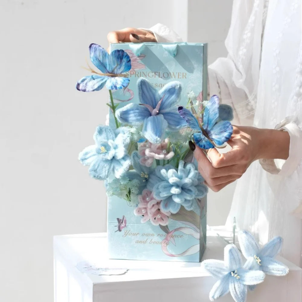 Teacher's Day Twisting Stick Handmade Bouquet Flower Box DIY Material Gift Girlfriend Graduation Gift Best Friend Teacher Oasis Select