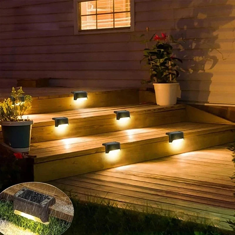 Christmas Outdoor Solar Decorative Light Patio Courtyard Passage Guardrail Step Lamp Outdoor Garden Borders Terrace Fence Light Oasis Select