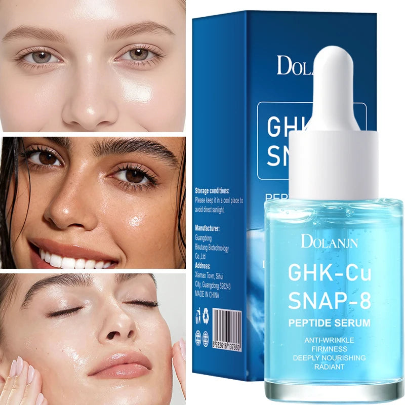 GHK-Cu Copper Peptides Facial Serum SNAP-8 Faded Fine Lines Wrinkles Firming Deep Moisturizing Hydration Collagen Skincare Serum Oasis Select